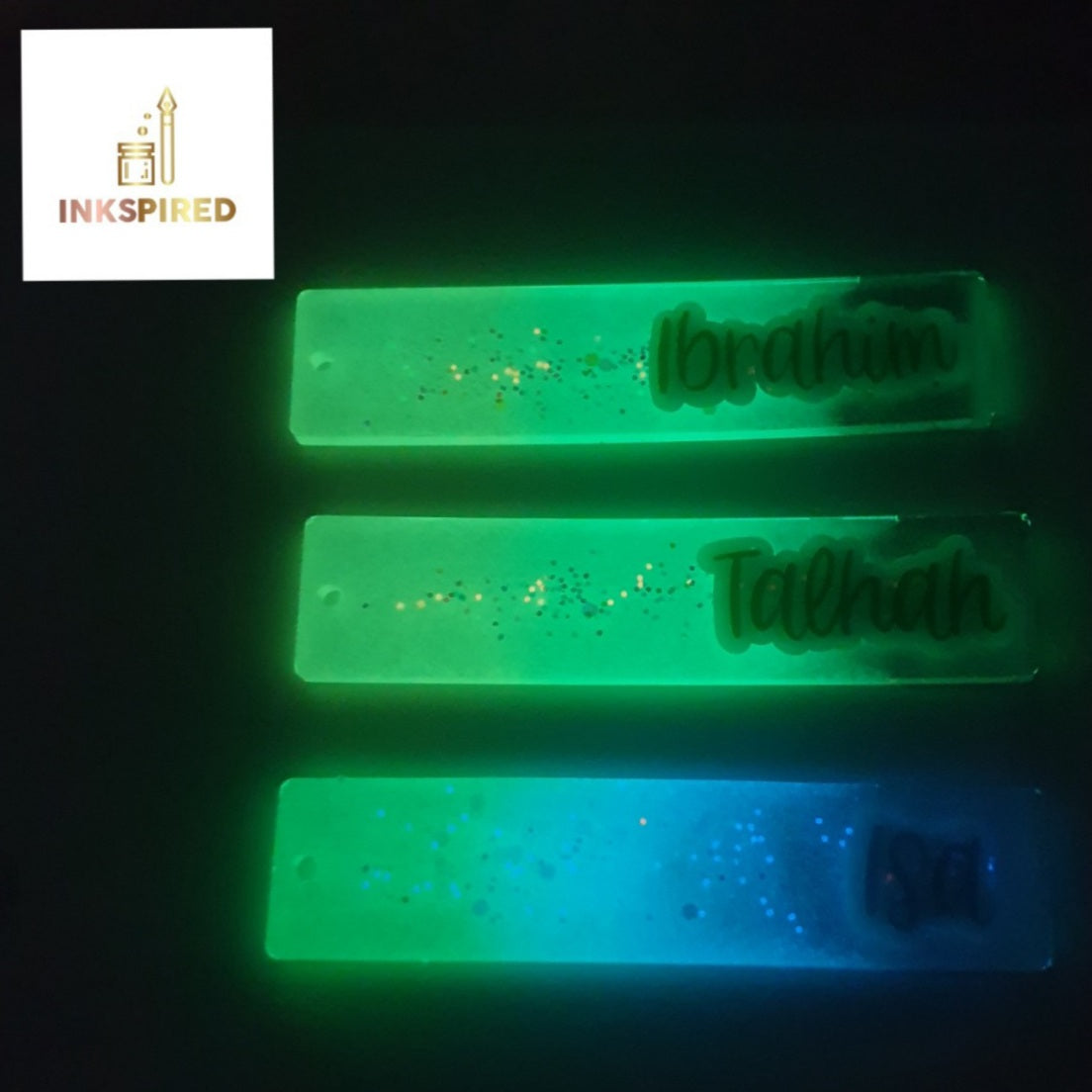 Glow in the dark bookmark