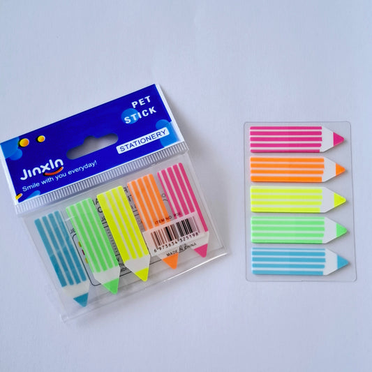 Pencil shaped sticky notes