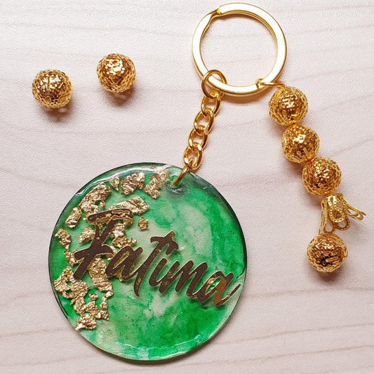 Vintage Inspired Marble Keychain