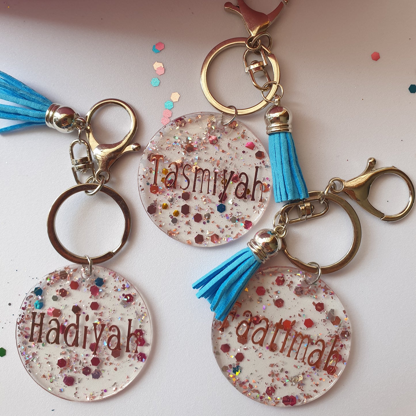 Personalised Acrylic Keychain - Sequins Surprise