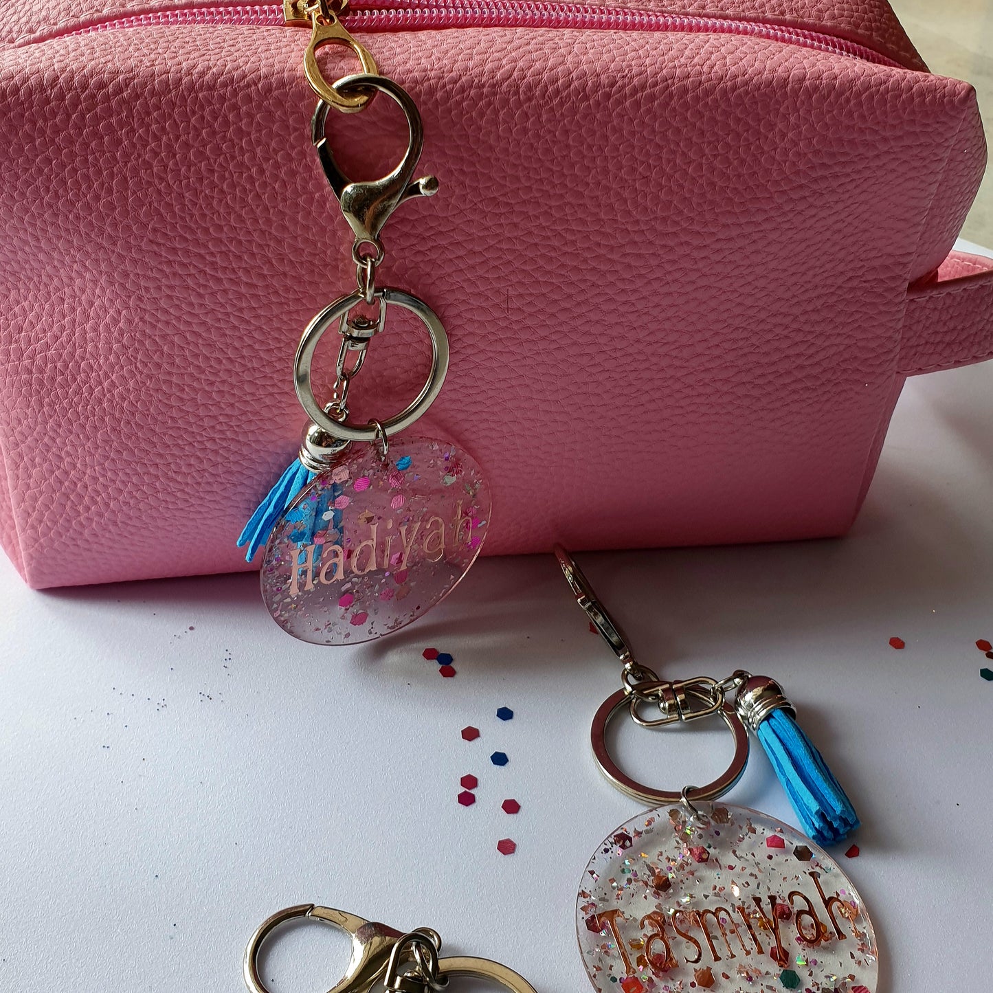 Personalised Acrylic Keychain - Sequins Surprise